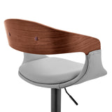 Benson Adjustable Faux Leather Bar Stool with 360-Degree Swivel and Ergonomic Comfort Design