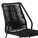 Clip Modern Steel and Woven Rope Outdoor Dining Chair Set of 2 - Comfortable and Stylish Addition