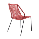 Clip Modern Steel and Woven Rope Outdoor Dining Chair Set of 2 - Comfortable and Stylish Addition