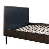 Cross Solid Oak and Metal Platform Bed Frame - Modern Design, Durable, Under-Bed Storage, Easy Assembly