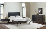 Cross Solid Oak and Metal Platform Bed Frame - Modern Design, Durable, Under-Bed Storage, Easy Assembly