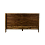 Cusco Rustic Acacia King Bed with Metal Accents - Stylish, Cozy Design, No Box Spring Required