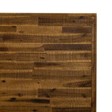 Cusco Rustic Acacia King Bed with Metal Accents - Stylish, Cozy Design, No Box Spring Required