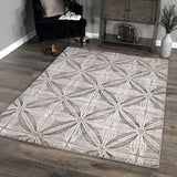 Daisy Contemporary Geometric Area Rug - Easy Clean Polypropylene, Stain Resistant, Stylish Design