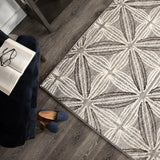 Daisy Contemporary Geometric Area Rug - Easy Clean Polypropylene, Stain Resistant, Stylish Design