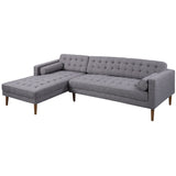 Element Modern Sectional Chaise Sofa – Stylish Mid-Century Design with Plush Comfort & Bolster Pillows