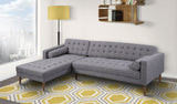 Element Modern Sectional Chaise Sofa – Stylish Mid-Century Design with Plush Comfort & Bolster Pillows