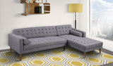 Element Modern Sectional Chaise Sofa – Stylish Mid-Century Design with Plush Comfort & Bolster Pillows