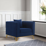 Everest Modern Fabric Chair with Plush Foam Cushions, Stylish Design, and No Assembly Required