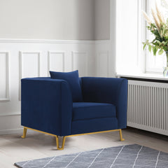 Everest Modern Fabric Chair with Plush Foam Cushions, Stylish Design, and No Assembly Required