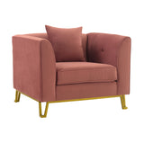 Everest Modern Fabric Chair with Plush Foam Cushions, Stylish Design, and No Assembly Required