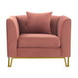 Everest Modern Fabric Chair with Plush Foam Cushions, Stylish Design, and No Assembly Required