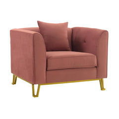 Everest Modern Fabric Chair with Plush Foam Cushions, Stylish Design, and No Assembly Required