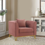 Everest Modern Fabric Chair with Plush Foam Cushions, Stylish Design, and No Assembly Required
