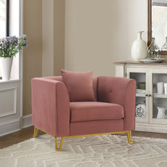 Everest Modern Fabric Chair with Plush Foam Cushions, Stylish Design, and No Assembly Required