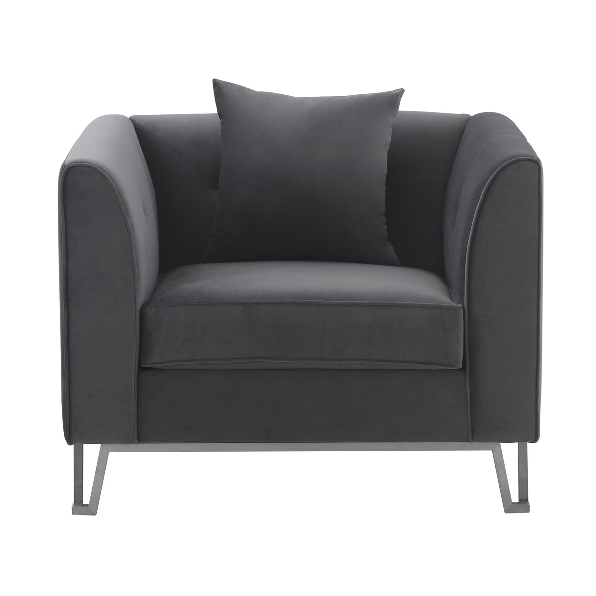 Everest Modern Fabric Chair with Plush Foam Cushions, Stylish Design, and No Assembly Required