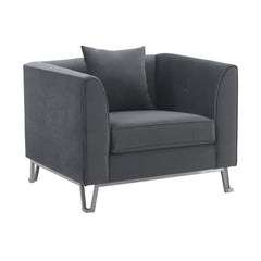 Everest Modern Fabric Chair with Plush Foam Cushions, Stylish Design, and No Assembly Required