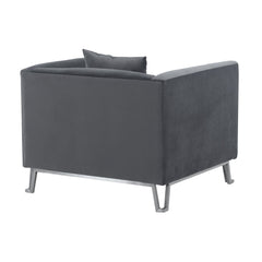 Everest Modern Fabric Chair with Plush Foam Cushions, Stylish Design, and No Assembly Required