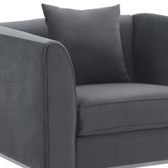 Everest Modern Fabric Chair with Plush Foam Cushions, Stylish Design, and No Assembly Required