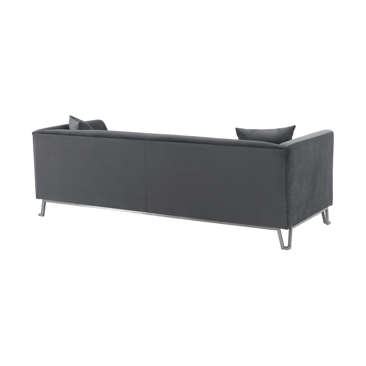 Everest Sofa - Luxurious Fabric Seating for 4 with Foam-Padded Cushions and Stylish Gold Accents
