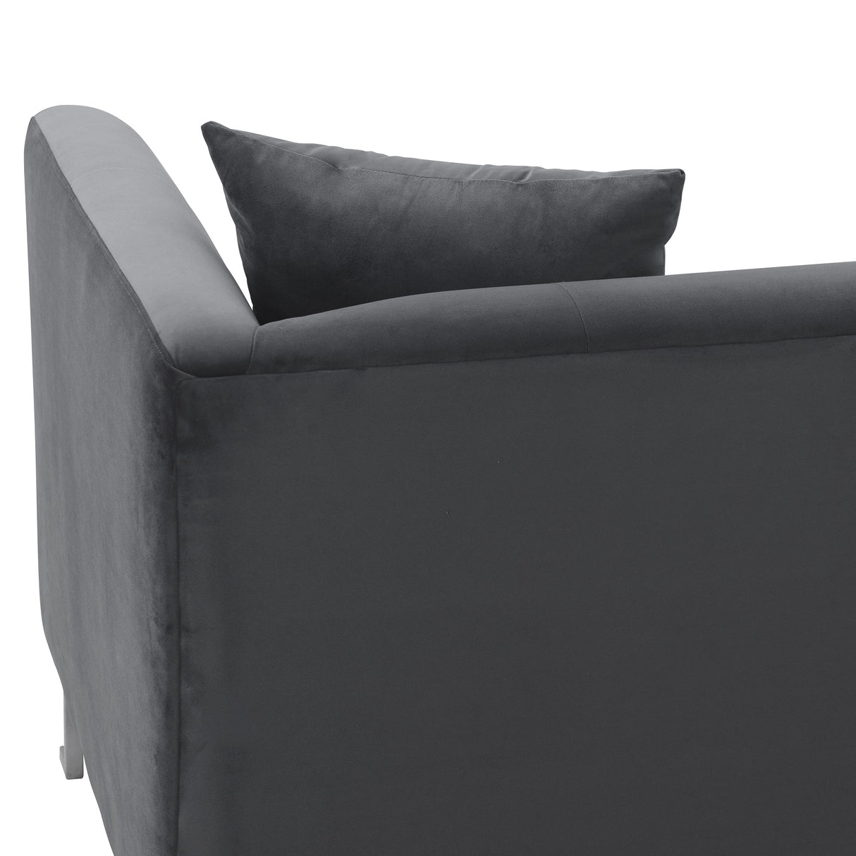Everest Sofa - Luxurious Fabric Seating for 4 with Foam-Padded Cushions and Stylish Gold Accents
