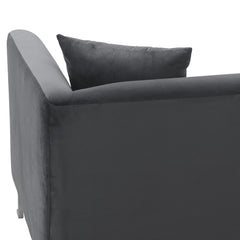 Everest Sofa - Luxurious Fabric Seating for 4 with Foam-Padded Cushions and Stylish Gold Accents
