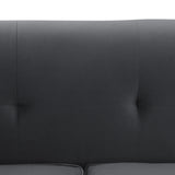 Everest Sofa - Luxurious Fabric Seating for 4 with Foam-Padded Cushions and Stylish Gold Accents