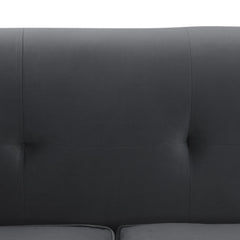 Everest Sofa - Luxurious Fabric Seating for 4 with Foam-Padded Cushions and Stylish Gold Accents