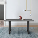 Fenton Contemporary Dining Table - Stylish Melamine Top with Sturdy Steel Frame for Modern Homes