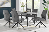 Fenton Contemporary Dining Table - Stylish Melamine Top with Sturdy Steel Frame for Modern Homes