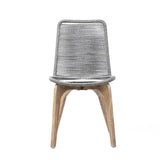 Island Eucalyptus Wood Outdoor Dining Chair Set of 2 - Stylish Comfort with UV Resistant Weave