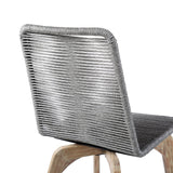 Island Eucalyptus Wood Outdoor Dining Chair Set of 2 - Stylish Comfort with UV Resistant Weave