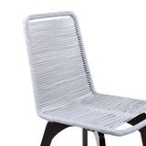 Island Eucalyptus Wood Outdoor Dining Chair Set of 2 - Stylish Comfort with UV Resistant Weave