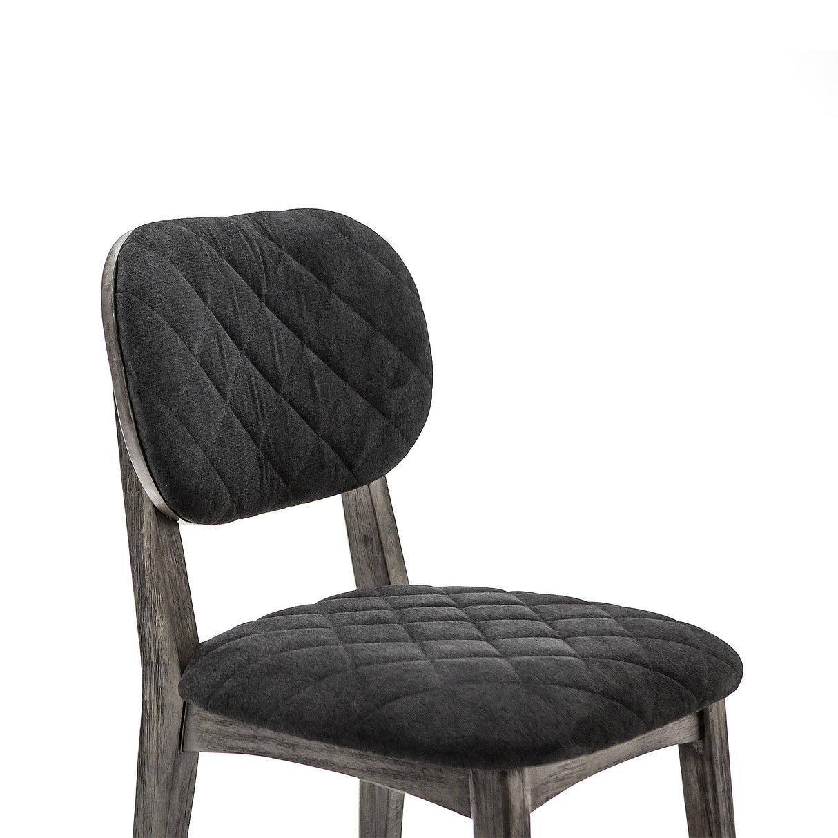 Katelyn Acacia Dining Chair Set of 2 - Stylish Upholstered Chairs with Tundra Gray Finish for Home