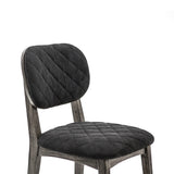 Katelyn Acacia Dining Chair Set of 2 - Stylish Upholstered Chairs with Tundra Gray Finish for Home