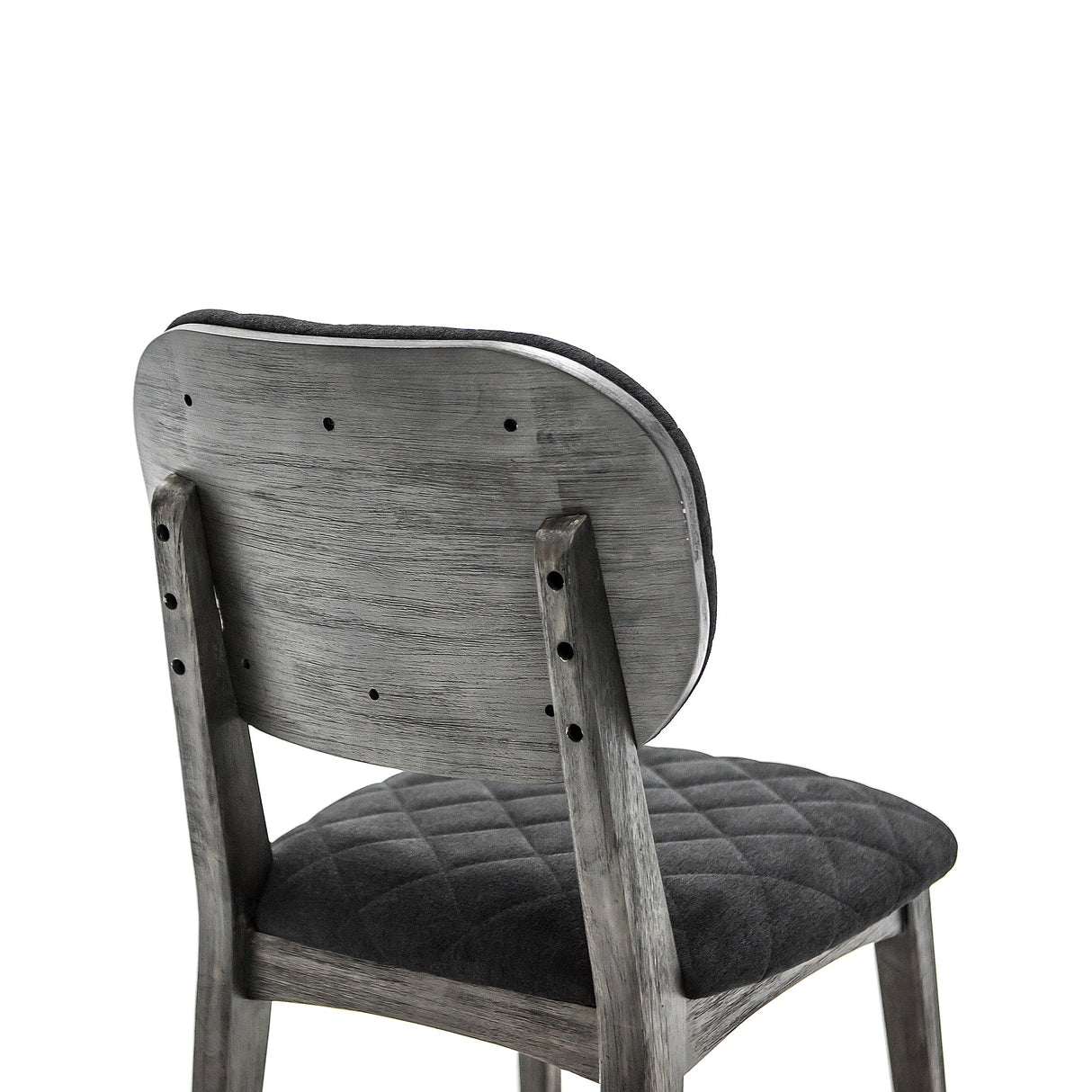 Katelyn Acacia Dining Chair Set of 2 - Stylish Upholstered Chairs with Tundra Gray Finish for Home