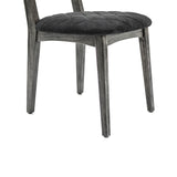 Katelyn Acacia Dining Chair Set of 2 - Stylish Upholstered Chairs with Tundra Gray Finish for Home