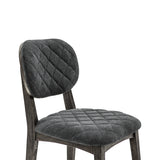 Katelyn Acacia Dining Chair Set of 2 - Stylish Upholstered Chairs with Tundra Gray Finish for Home