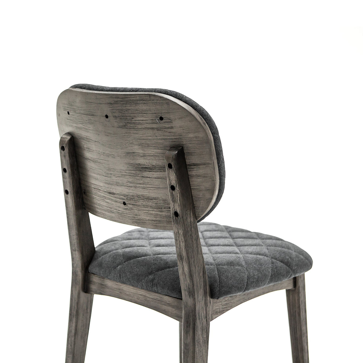 Katelyn Acacia Dining Chair Set of 2 - Stylish Upholstered Chairs with Tundra Gray Finish for Home