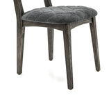 Katelyn Acacia Dining Chair Set of 2 - Stylish Upholstered Chairs with Tundra Gray Finish for Home