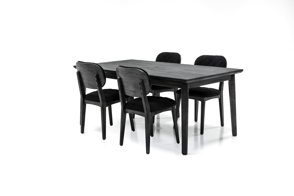 Katelyn Acacia Dining Chair Set of 2 - Stylish Upholstered Chairs with Tundra Gray Finish for Home