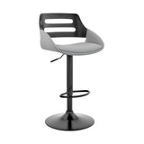 Karter Adjustable Faux Leather Bar Stool with 360-Degree Swivel and Comfort Design for Home Use