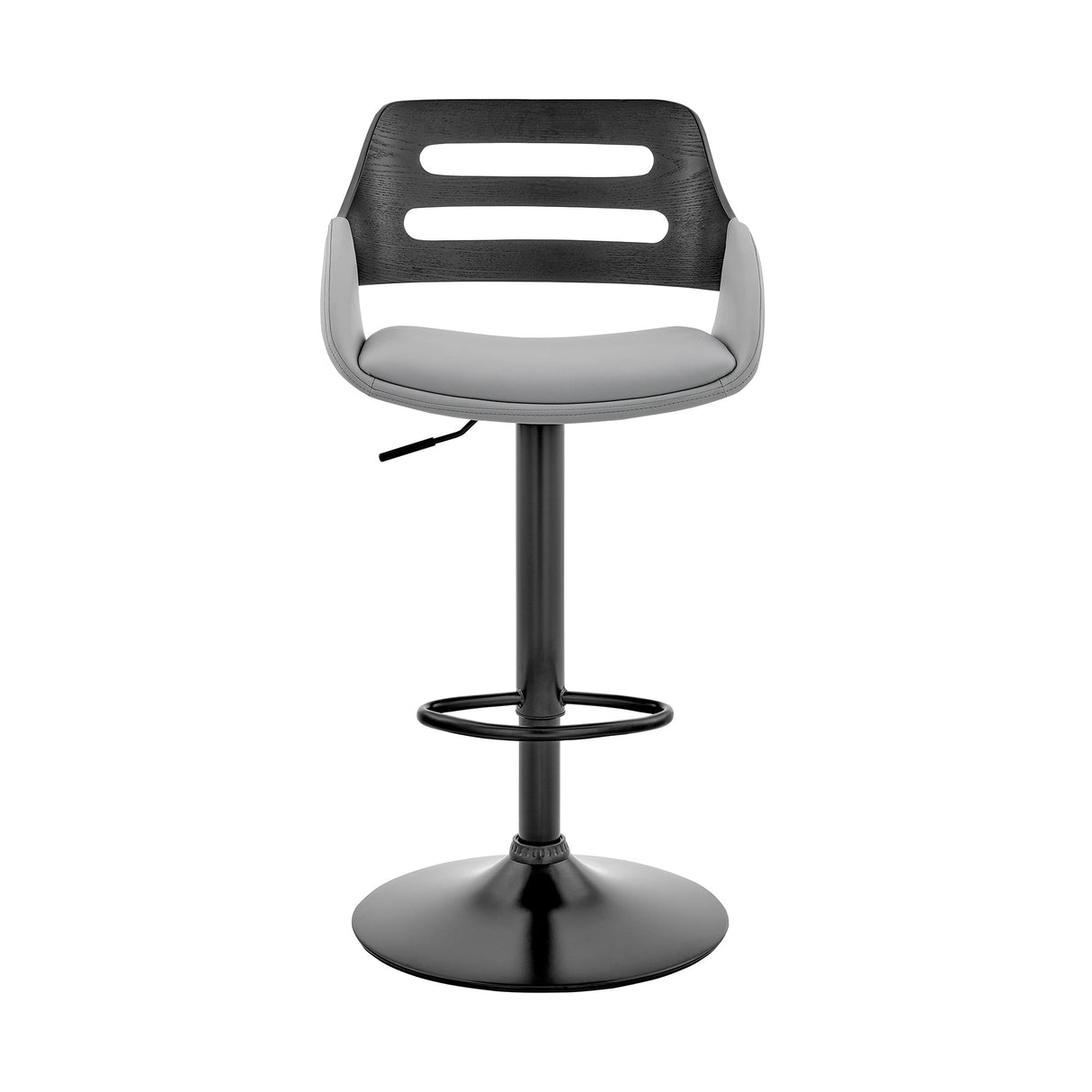 Karter Adjustable Faux Leather Bar Stool with 360-Degree Swivel and Comfort Design for Home Use