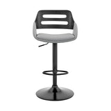 Karter Adjustable Faux Leather Bar Stool with 360-Degree Swivel and Comfort Design for Home Use