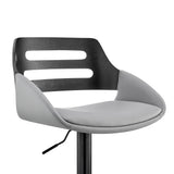 Karter Adjustable Faux Leather Bar Stool with 360-Degree Swivel and Comfort Design for Home Use