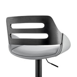 Karter Adjustable Faux Leather Bar Stool with 360-Degree Swivel and Comfort Design for Home Use