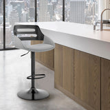 Karter Adjustable Faux Leather Bar Stool with 360-Degree Swivel and Comfort Design for Home Use