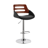 Karter Adjustable Faux Leather Bar Stool with 360-Degree Swivel and Comfort Design for Home Use