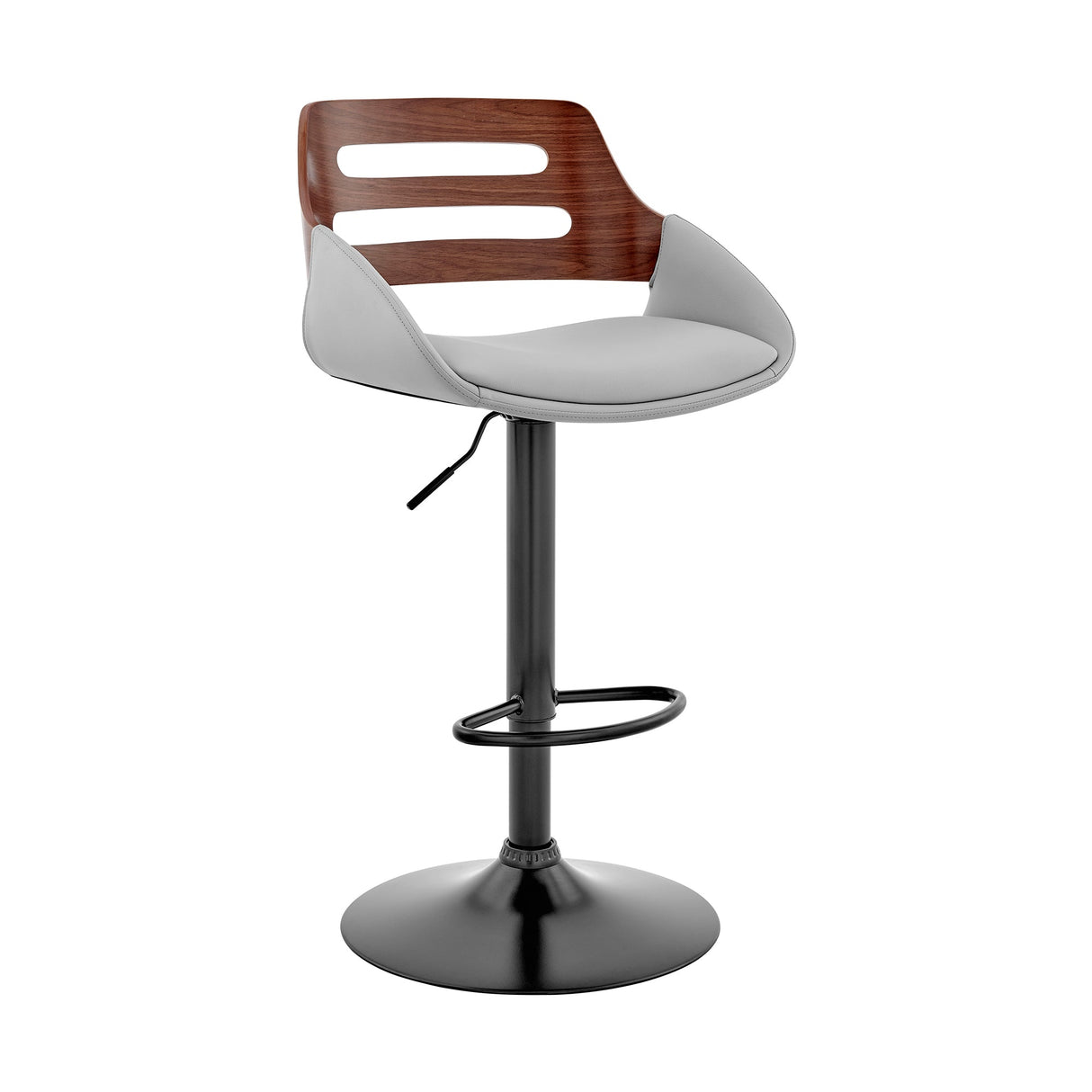 Karter Adjustable Faux Leather Bar Stool with 360-Degree Swivel and Comfort Design for Home Use