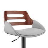 Karter Adjustable Faux Leather Bar Stool with 360-Degree Swivel and Comfort Design for Home Use